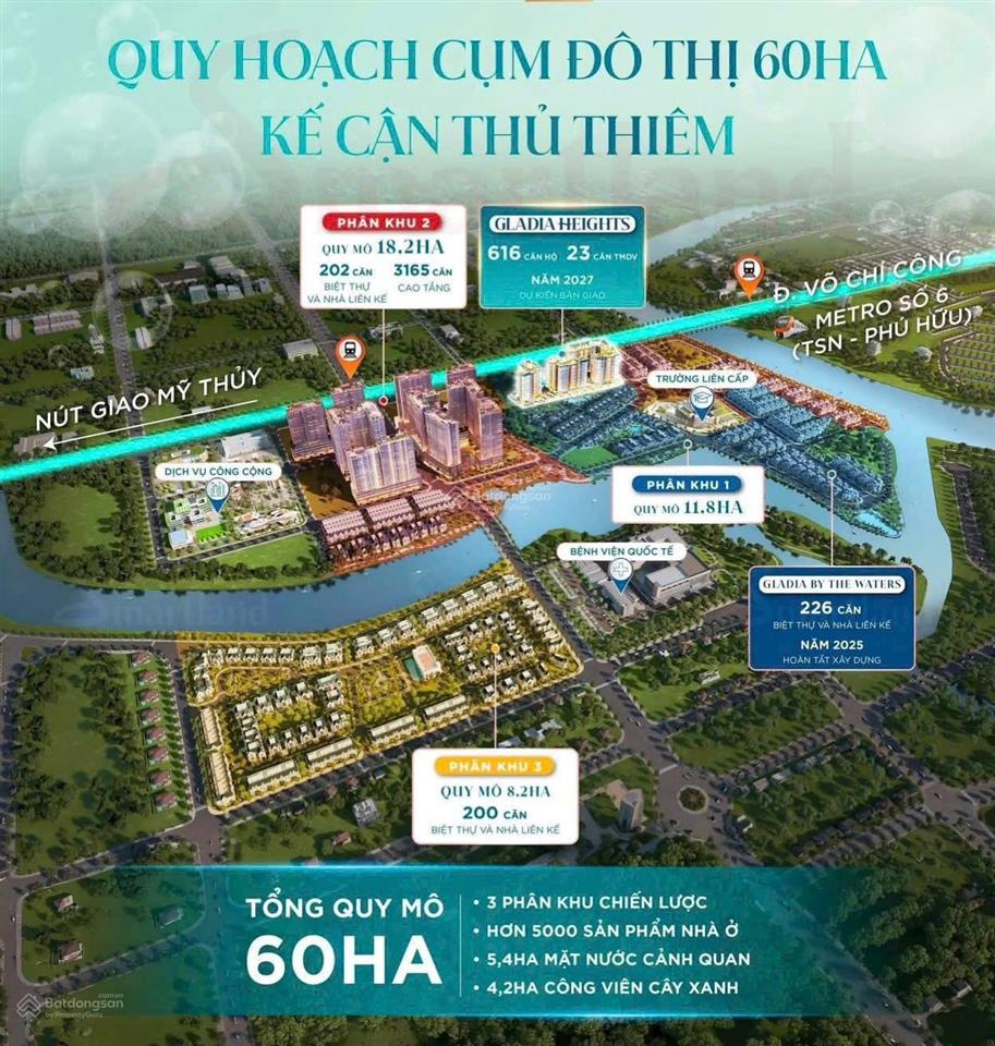 Gladia heights quận 2  bộ sưu tập căn hộ 3 mặt sông giới hạn từ 6.x tỷ