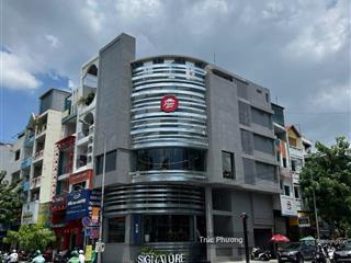 Góc 2 mặt tiền phan xích long  hoa lan, phú nhuận 128m2(8x16m) hầm + 6 tầng, hđt 7000$, giá 75 tỷ