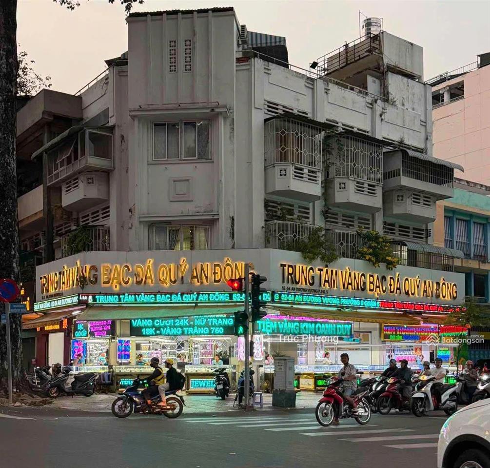 2 mặt tiền an dương vương  nguyễn duy dương q5, 110m2 (7.5x16m) 4 tầng  hđt 310 triệu, giá 79 tỷ