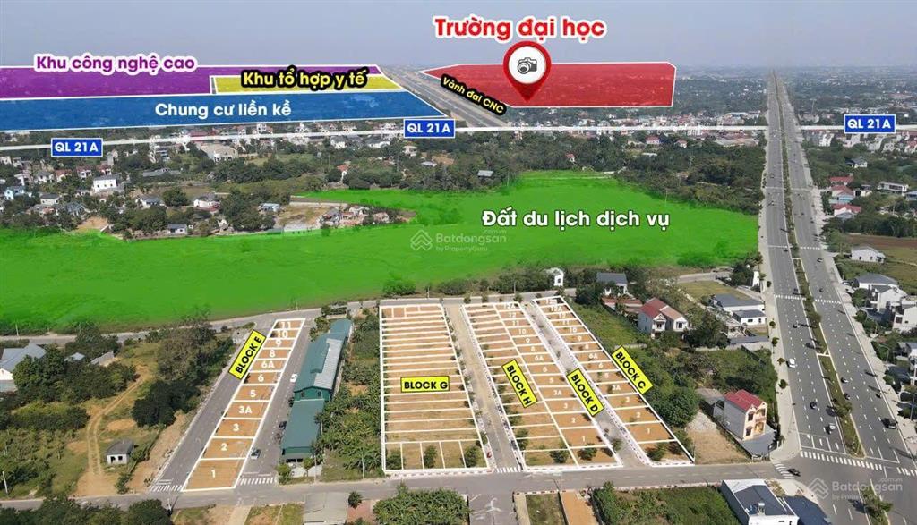 Đất nền phú cát, hoà lạc 100m2 full thổ cư sẵn sổ giá hơn 30tr/m2 cách ql21a ~500m