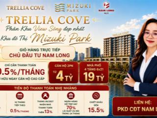 Giỏ hàng trellia cove  kđt mizuki park  2pn 3pn trực tiếp cđtthanh toán giãn 0.5%/tháng,ck 15.5%