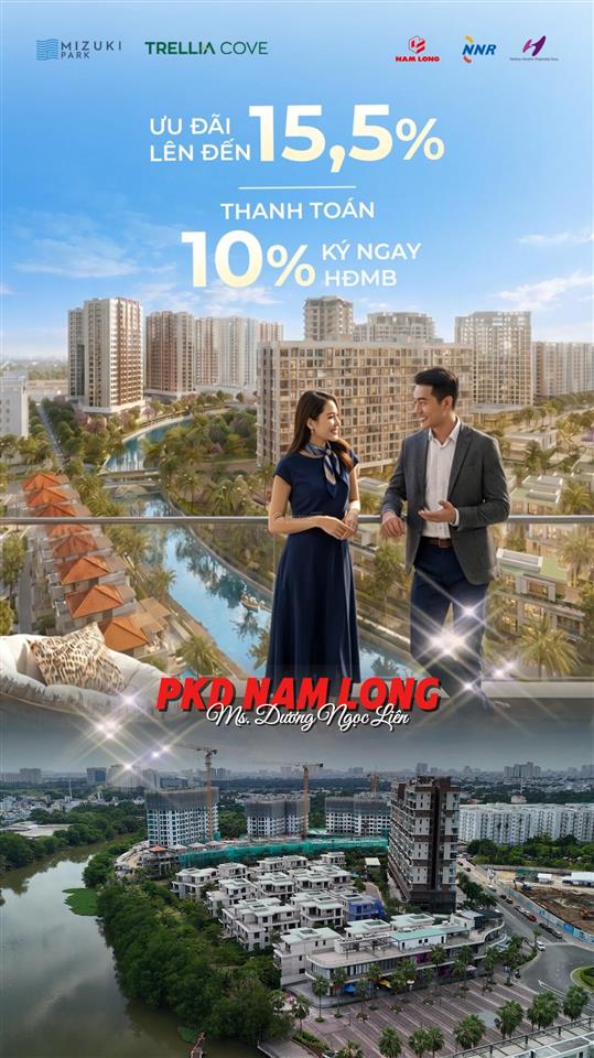 Giỏ hàng trellia cove trực tiếp cđt 2pn 61m2 chỉ 4tỷ  thanh toán theo tiến độ 0.5%/tháng, ck 15.5%