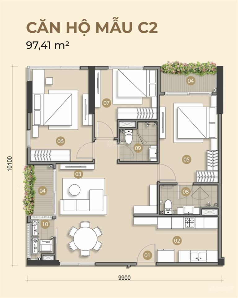 Mizuki park trellia trực tiếp cđt 2pn chỉ 4tỷ  thanh toán theo tiến độ khđ 10%, ck 15.5%