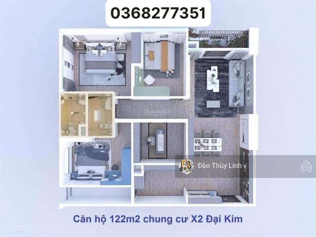 Chỉ 61.5tr/m với căn góc 123m tại x2 đại kim