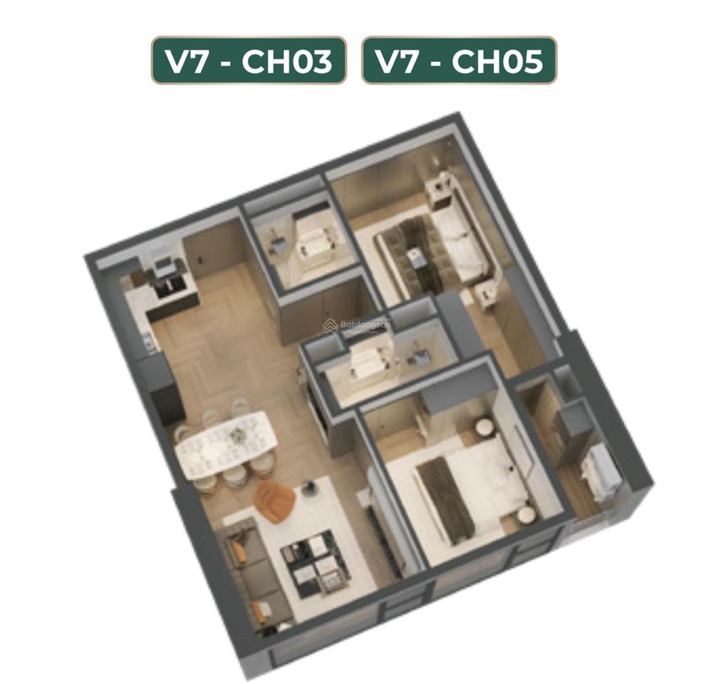 Báo giá đầy đủ mẫu căn 2pn giao nhà hoàn thiện cơ bản tầng trung view nội khu tháp v8 nhận nhà 2028