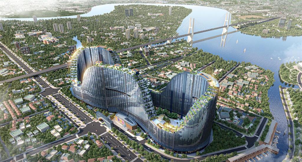 Căn góc 3 phòng ngủ có 4 ban công rộng siêu vip tại noble crystal riverside