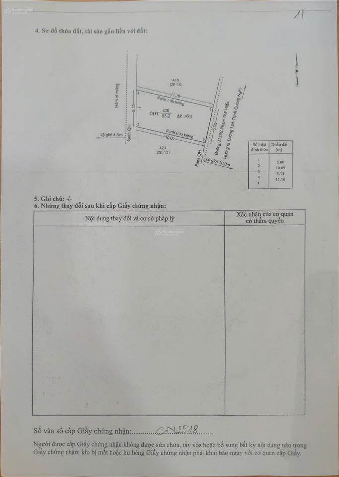 Bán đất thổ cư, đã có sổ riêng, mt đường 3158c phạm thế hiển, p7, q8, dt 53.2m giá 3 tỷ 510tr