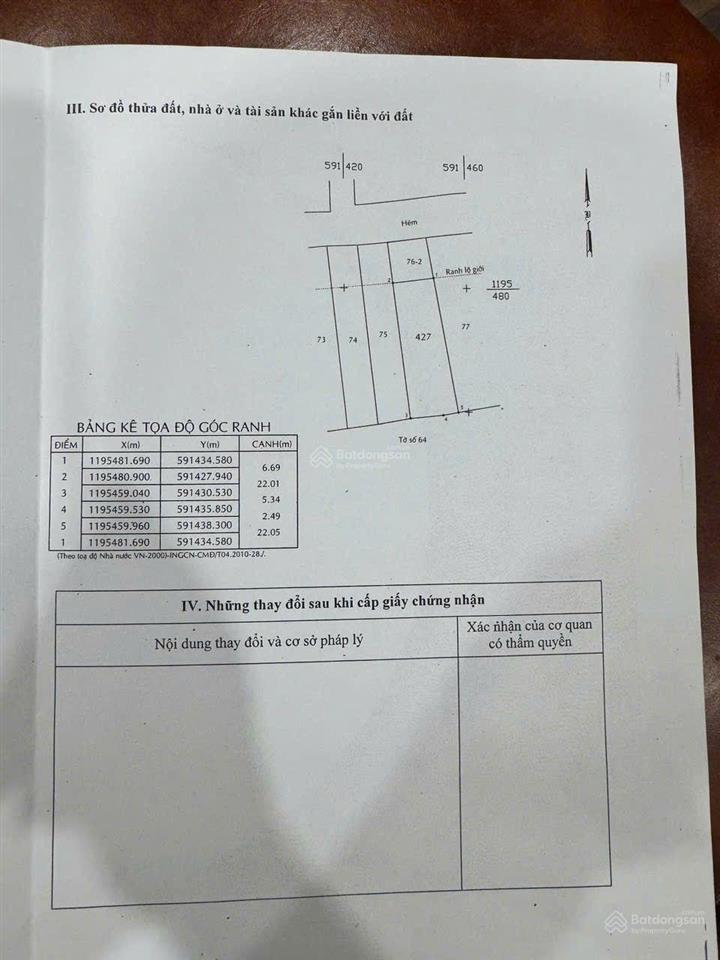 Bán đất thổ cư, shr hẻm 257 bình thành, bình hưng hòa b, dt 6.7x30m nỡ hậu 7.83m có 160m thổ cư