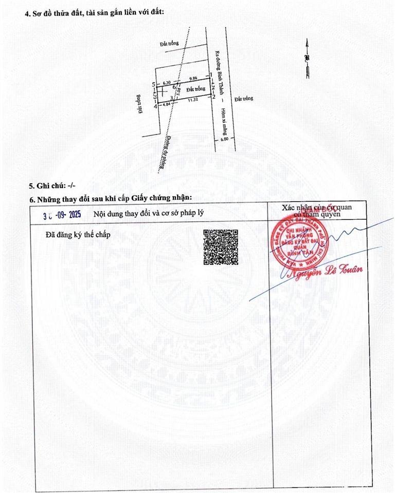 Bán đất hẻm 133 bình thành, bình hưng hòa b, bình tân, dt 4.73x16.2m
