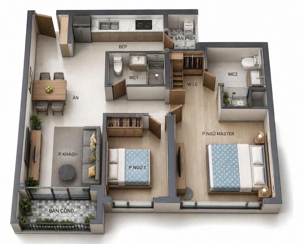 Bán nhanh 2pn2wc  67m2 view sông giá tốt 6.15 tỷ bao thuế phí