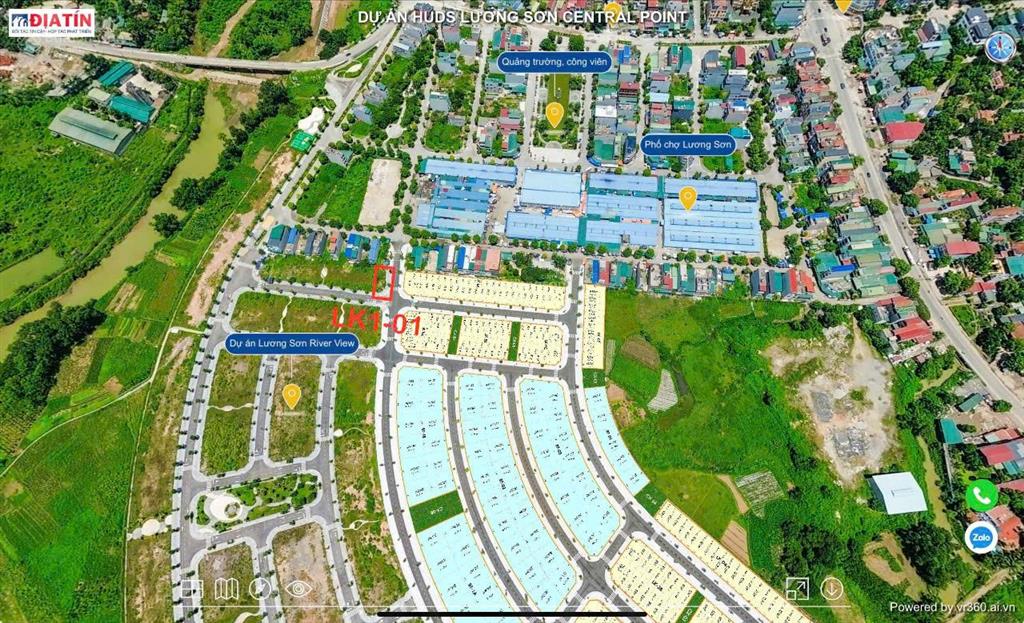 Bán lô đất thị trấn lương sơn dự án riverview 130.7m2 bám mặt trục chính, giá 3.9 tỷ