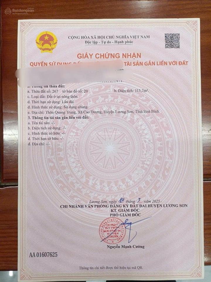 6** triệu 115m full thổ cư bám suối cao dương, lương sơn, hòa bình