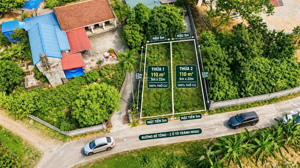 Bán 110m2 full đất ở view hồ cách hn 55km, giá 5xxtr