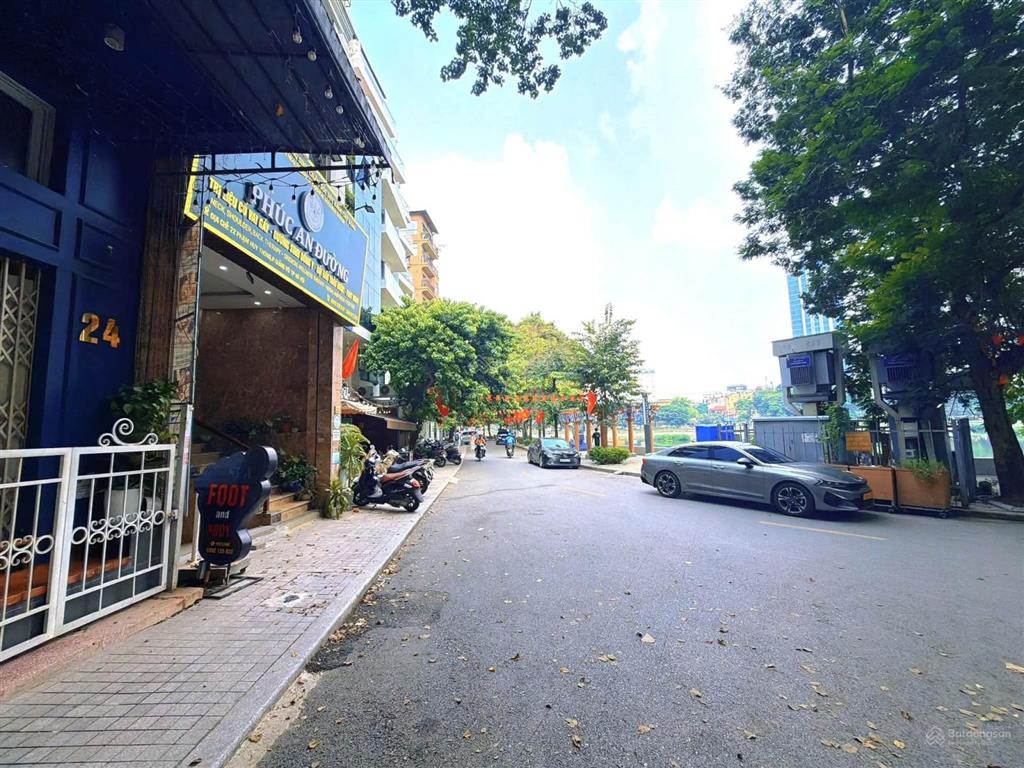 Mặt phố phạm huy thông, ba đình, view hồ, lô góc, 1 mặt phố 2 mặt ngõ, vỉa hè, dt 94m, 3 tầng, 79tỷ