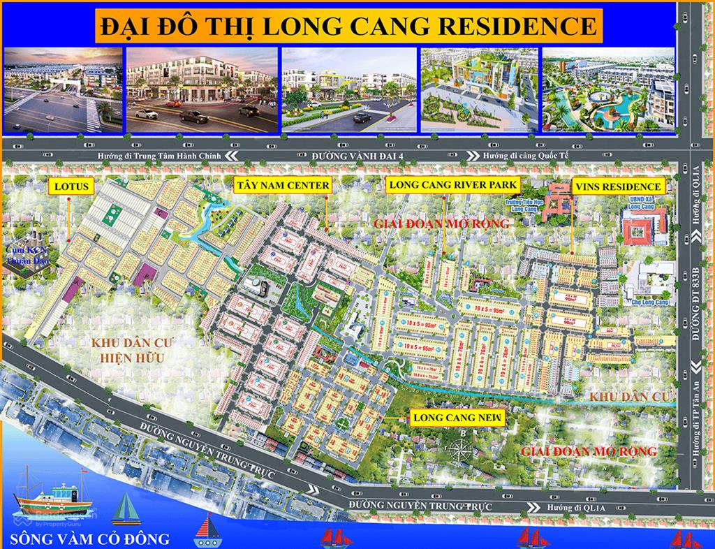 Bán 4 lô đất long cang residence dt 90  118