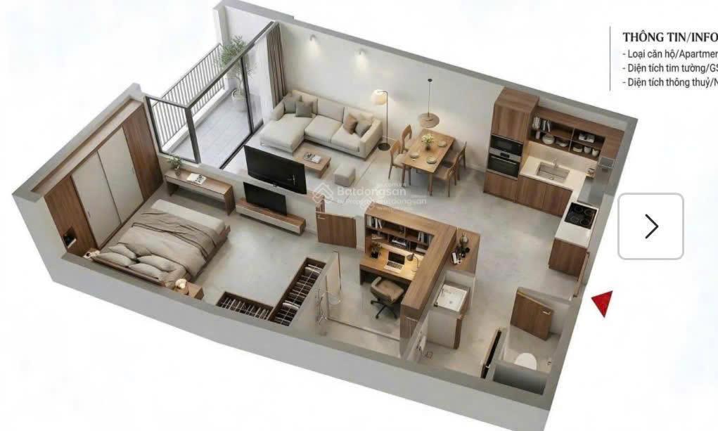 Sở hữu căn 1br+ sun fours khu nam hòa xuân view pháo hoa, s 53,8m2 giá chỉ 2tỷ8 thanh toán đến 2030