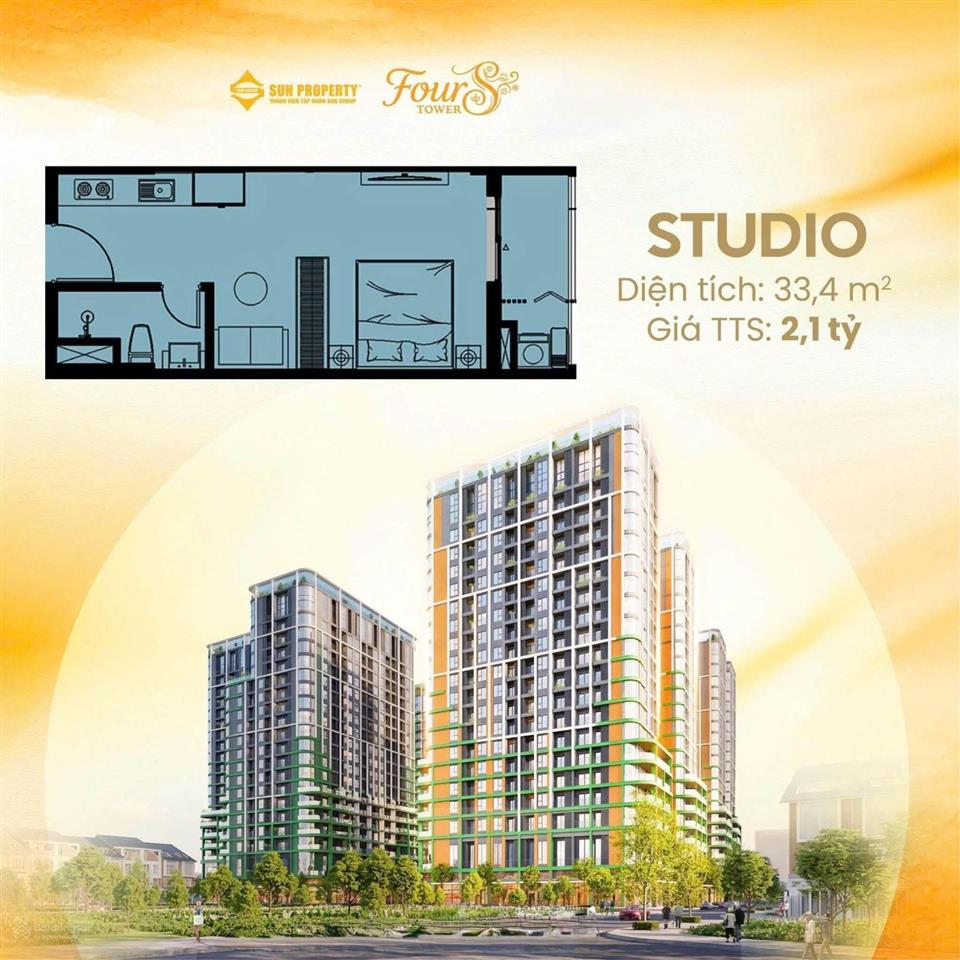 10 căn nổi bật giá từ 1ty6 căn hộ sun fours tower tòa f2 tổng chiết ck đến 16%, thanh toán 4 năm