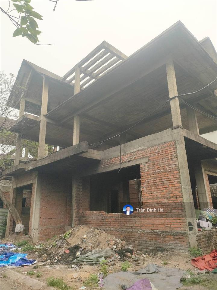 Biệt thự xây thô 4t khu đtm cầu bươu, 292m2, mt 12m, 48 tỷ thanh trì