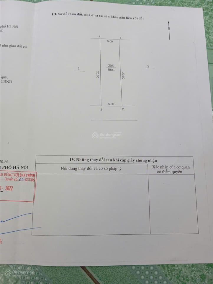 Đất thổ cư cao mật hạ, bình minh, dt 100m2, mt 5m, 5 tỷ thanh oai