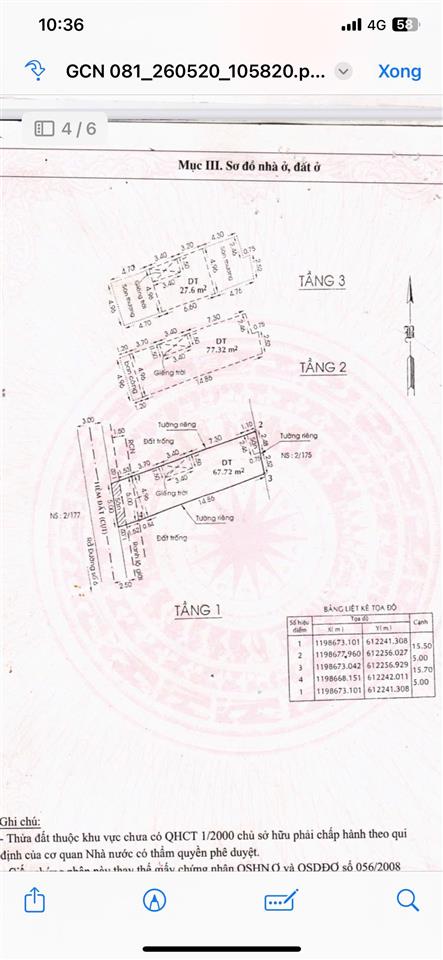 Nhà 3 tầng 80m đỗ xuân hợp  5,8 tỷ