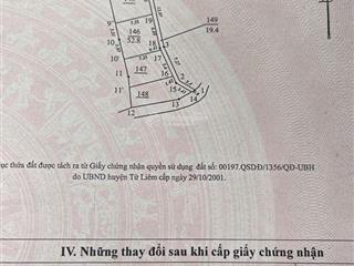 Bán đất đẹp tại cầu cốc tây mỗ 53m2, mt 7m. 5 tỷ