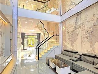 Chỉ 5.5 tỷ  ngay ngã tư chợ bà hom  tỉnh lộ 10  4 tầng mới đẹp  4.3m x 12m  hẻm 6m có lề