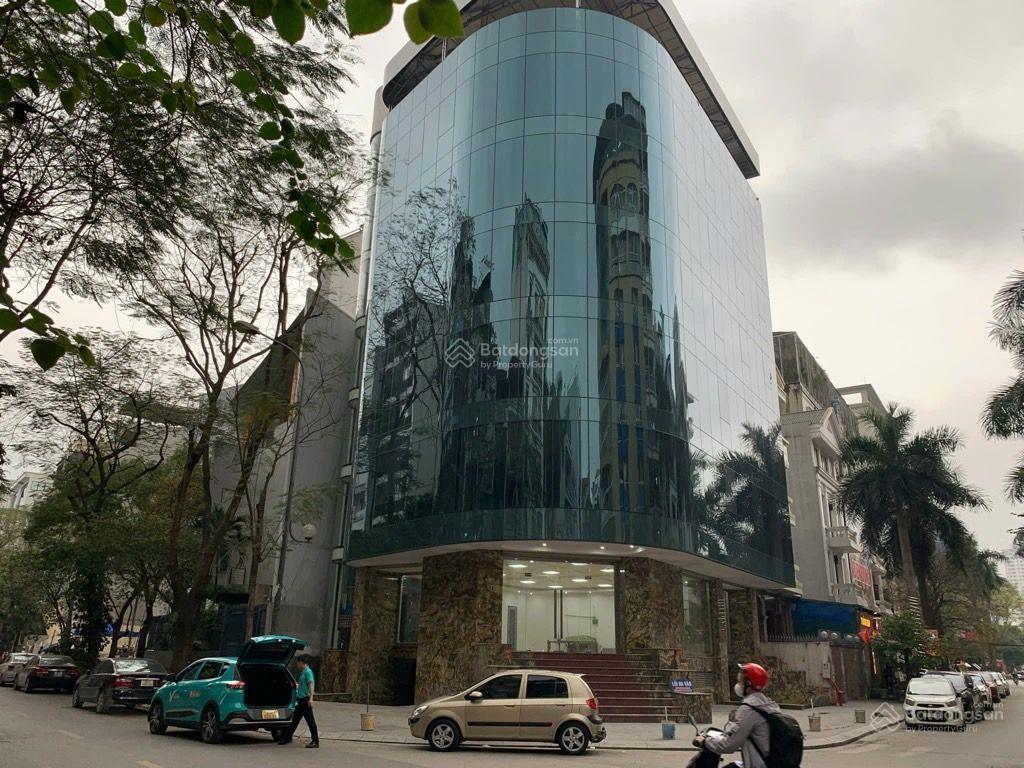 Toà văn phòng mặt phố thọ tháp  cầu giấy hơn 130 tỷ, 210m2, 8 tầng, 1 hầm, lô góc 3 thoáng, vỉa hè