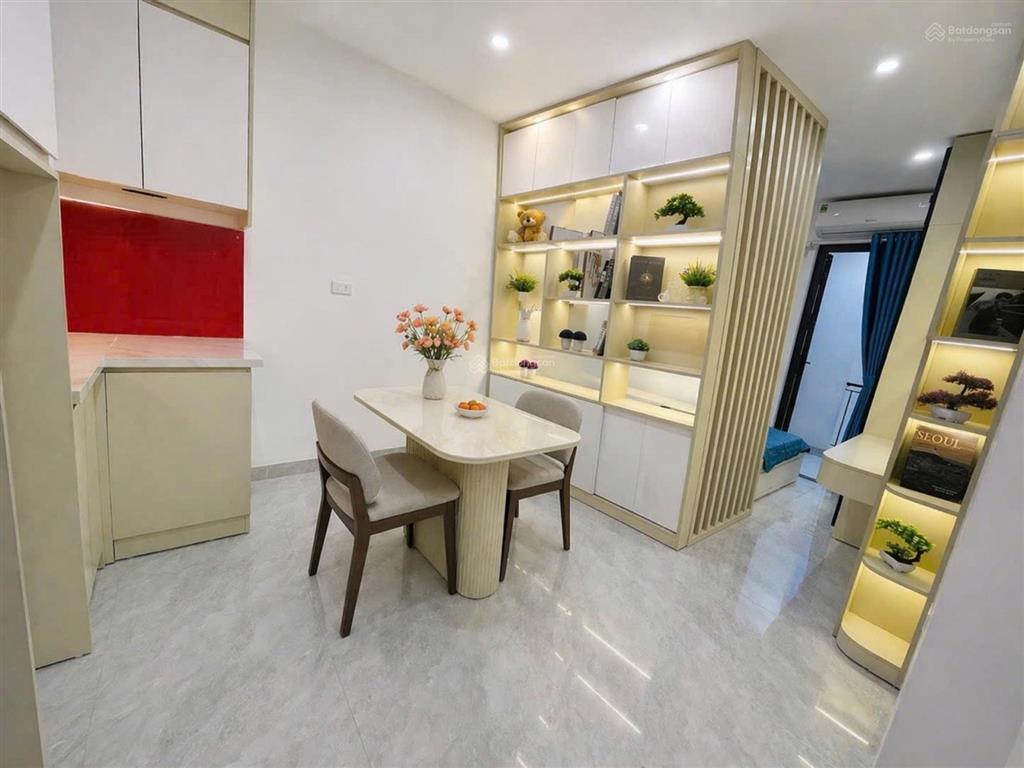 Toà nhà 155m² 8 tầng mt 6.4m 24 căn hộ cao cấp, 220tr/tháng. ngõ ô tô tránh, gần đsq mỹ chỉ 58.5 tỷ