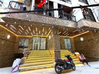 Toà nhà 155m² 8 tầng mt 6.4m, 24 căn hộ cao cấp, 220tr/tháng. ngõ ô tô tránh,gần đsq mỹ chỉ 58.5 tỷ