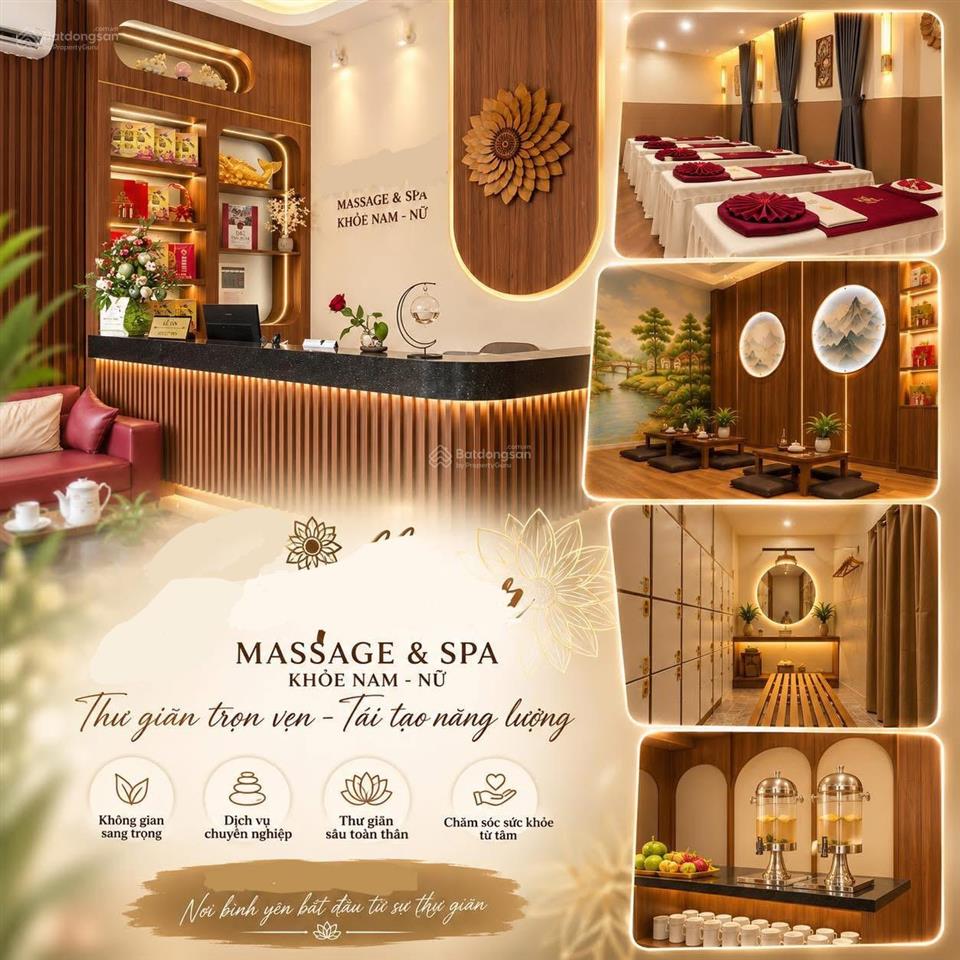 Sang tiệm massage 600m2 mặt tiền trần thủ độ  tân phú, tiệm mở 2 năm lượng khách quen ổn định