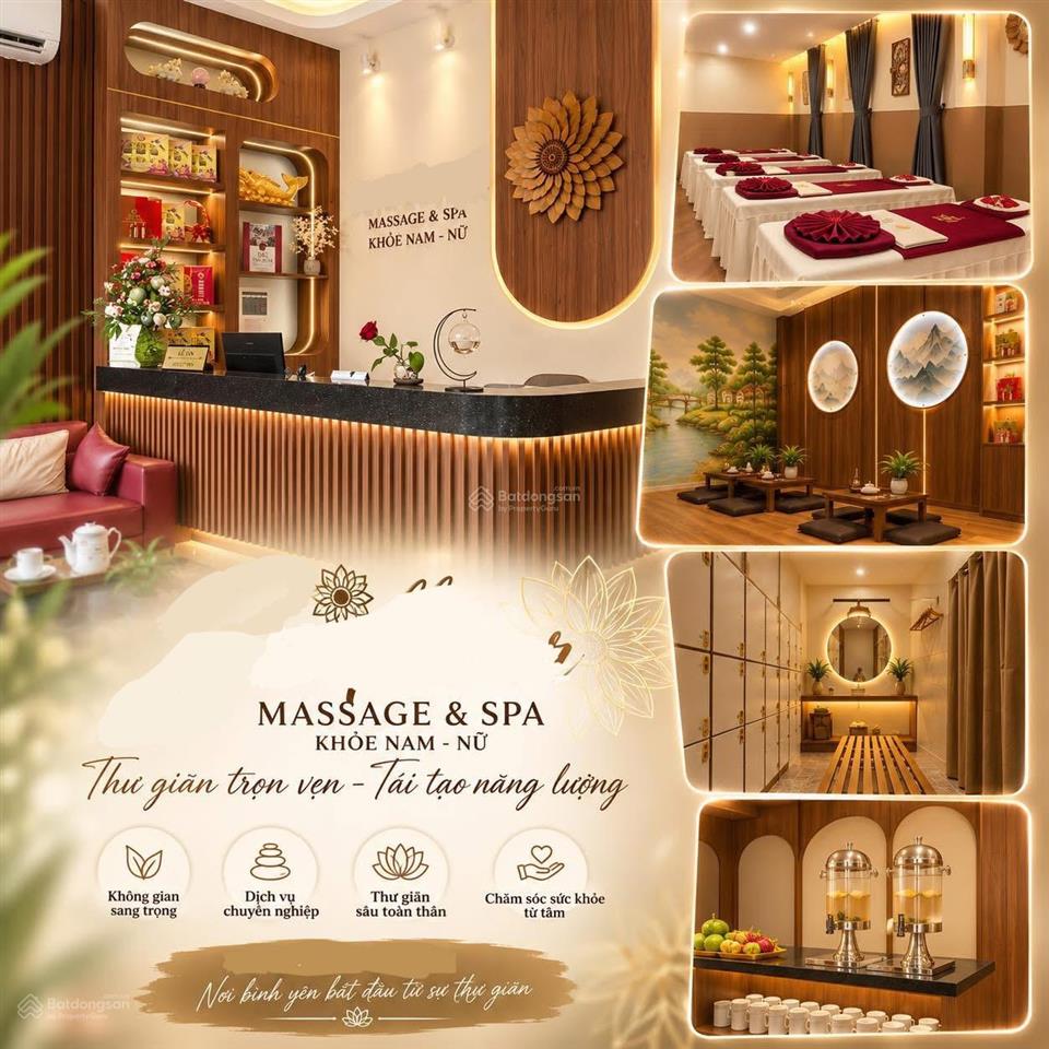 Sang tiệm massage cao cấp 600m2 mặt tiền trần thủ độ  tân phú tiền thuê chỉ 35tr lượng khách đông
