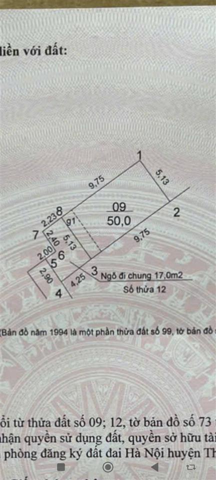 Bán đất yên phú  liên ninh ( cũ)ngọc hồi