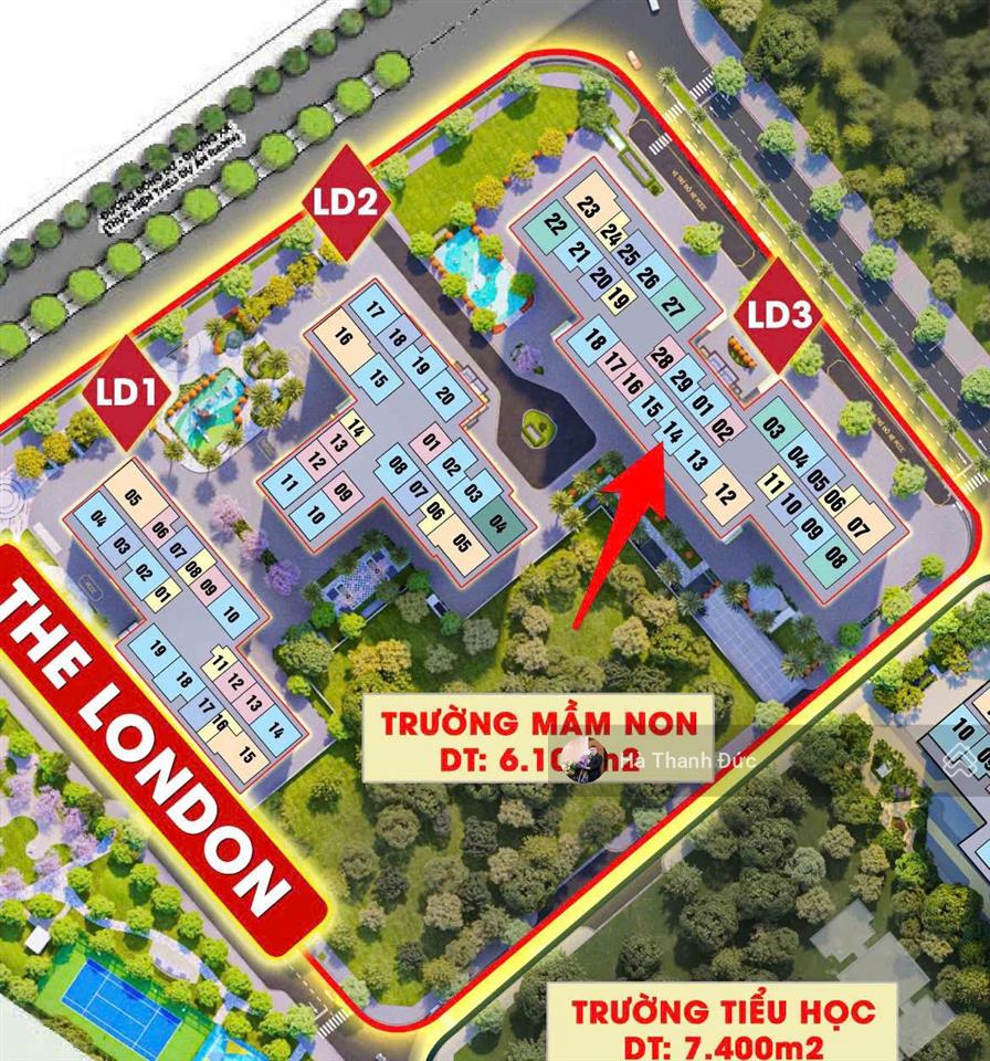 The london 3 | 2n 2vs 54m2 view thoáng | 3.350 tỷ net