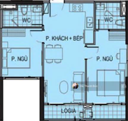 Căn 2n2wc 60m2 the paris giá hợp lý
