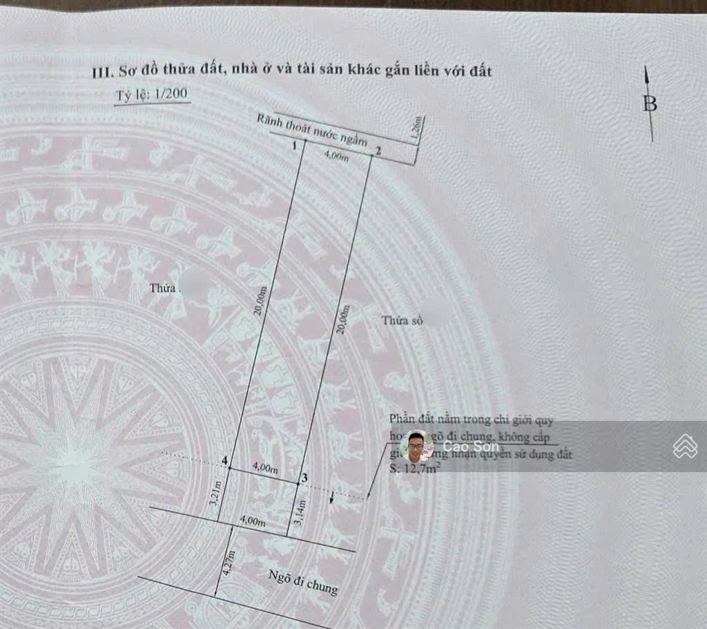 Bán đất tặng nhà 2 tầng ngõ ô tô 4,3m tại cát bi, 80m2 kèm 12m2 lưu không, ngõ thông, giá 5,6 tỷ