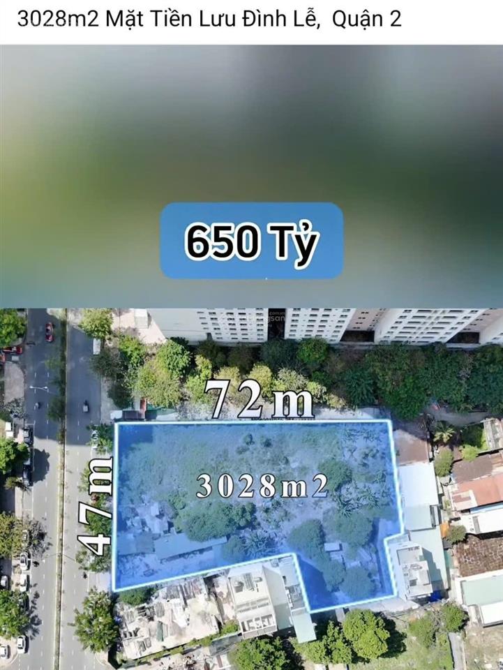 Khuôn đất khan hiếm còn sót lại ở đường lưu đình lễ dt 47x70m cn 3028m2 ctxd 3 hầm 20 tầng
