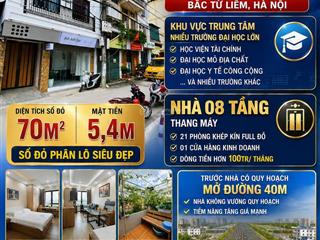 Bán siêu phẩm mặt phố dòng tiền, phố văn hội, đức thắng, hà nội. quy hoạch ổn định, dòng tiền cao..