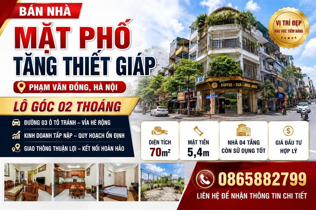 Bán nhà mặt phố lô góc tăng thiết giáp, phạm văn đồng, hà nội, quy hoạch ổn định, kinh doanh