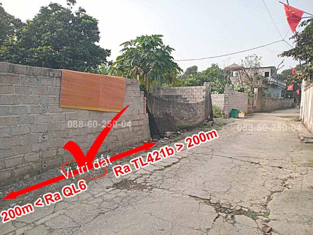 Bán lô đất 88,5m² tại khu Xuân Mai, gần QL6 và khu 27ha. Đường thông rộng gần 4m ô tô đỗ cửa