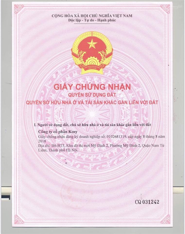 Kosy sông công sổ đỏ cầm tay  ngay 0974 804 ***