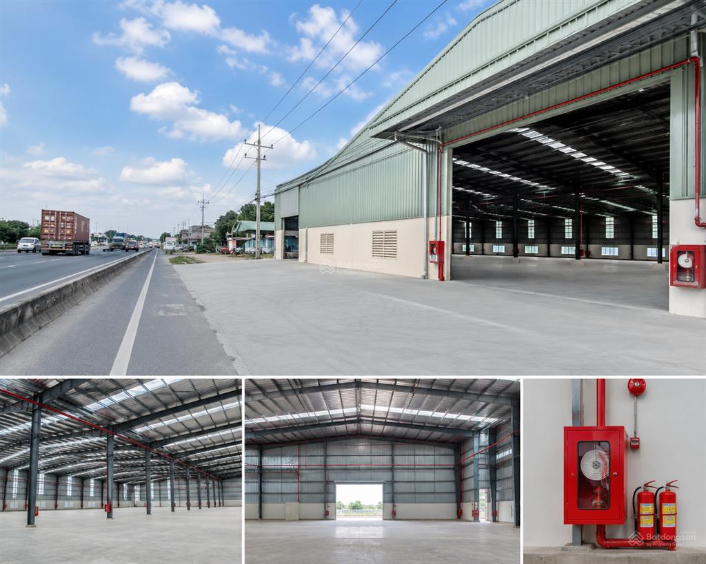 Cho thuê kho  xưởng 1.300m2 mặt tiền quốc lộ 1a  sẵn pccc  giá chỉ 50k/m2/th