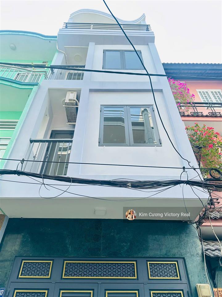 Bán nhà hxh 6m  xe hơi vào nhà 71/26 nguyễn bặc, phạm văn hai  dt 3.7x11m  3 lầu  chỉ 9.6 tỷ