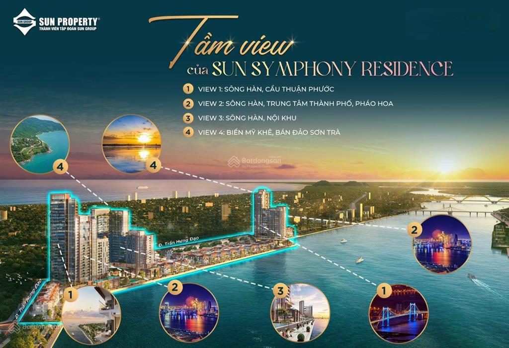 Bán căn hộ đế sun symphony  124.1 m2  tầm view trực diện sông hàn  giá bán siêu hấp dẫn