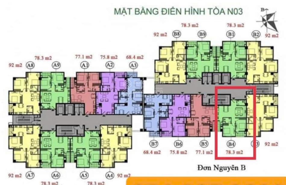 Bán căn 2n dt 78,4m2 chung cư k35 tân mai.  0762 273 *** mtg