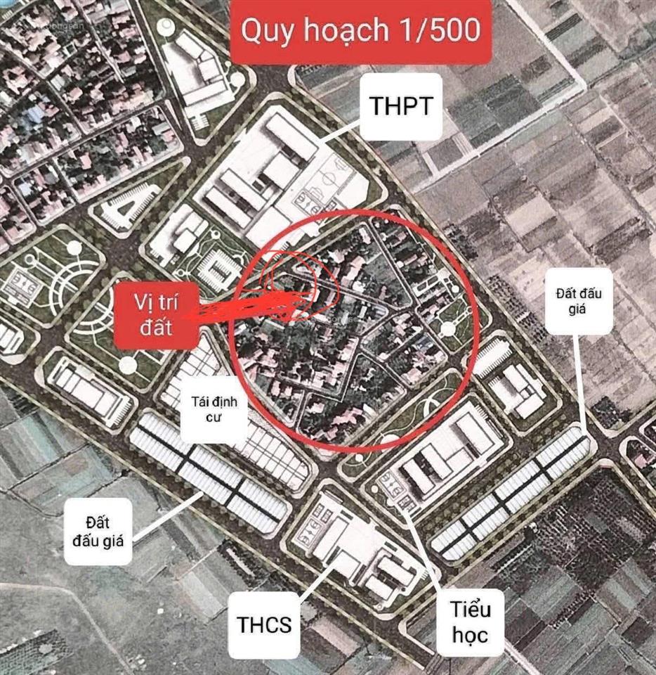 Đất đẹp tổ 9 tt quang minh  mê linh  hn. dt 66,1m²  100% đất thổ cư mt = hậu 4m