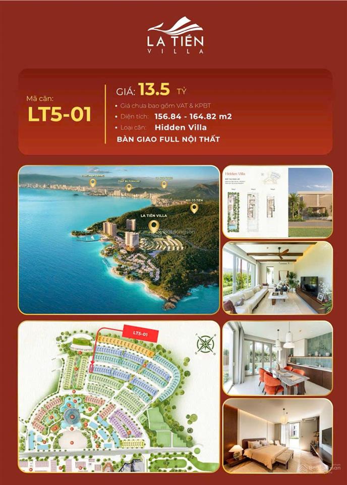 Căn góc biệt thự la tiên villa (libera nha trang) full nội thất chỉ 13.5 tỷ