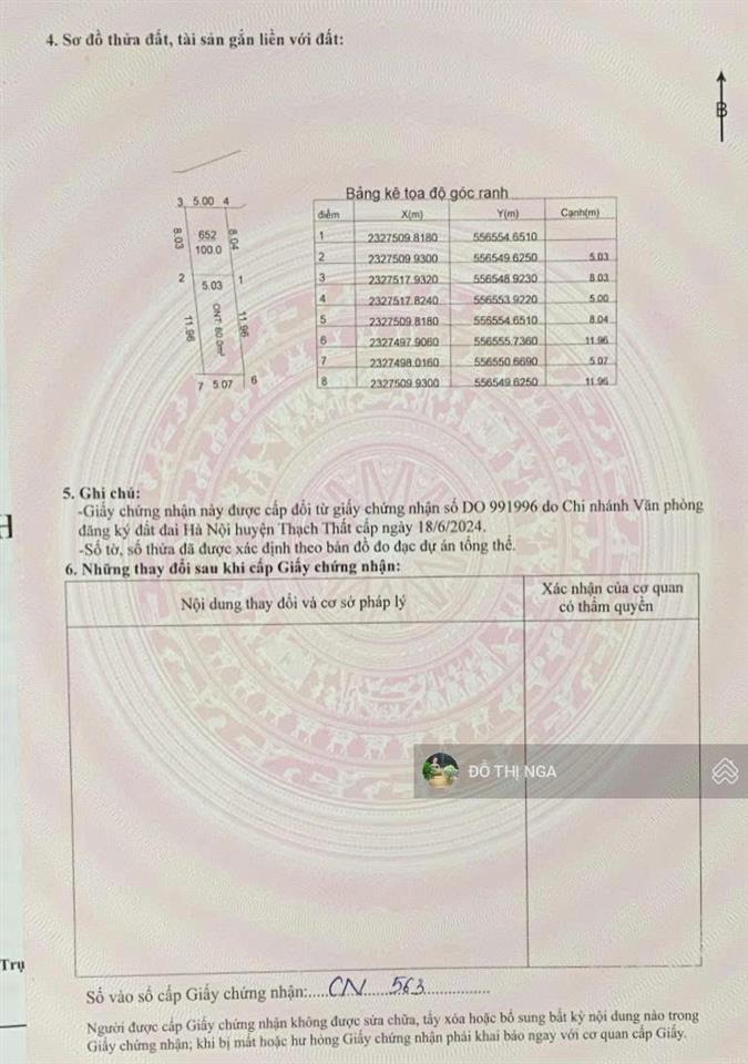 Bán đất thổ cư 100m2 sen trì gần đường tỉnh lộ 420 chỉ 3,5 tỷ, oto vào đất, sẵn sổ.  0962 035 ***
