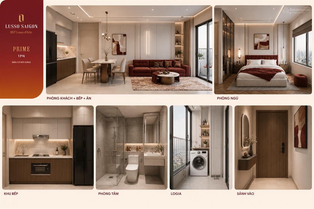 Một trong số ít căn 1pn (43m²) bán giá 2,2 tỷ all in toà lusso d'arte hướng đông tầng trung