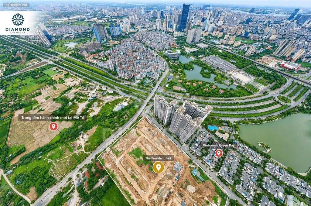 Siểu phẩm liền kề, biệt thự đối diện vinhomes green bay mễ trì