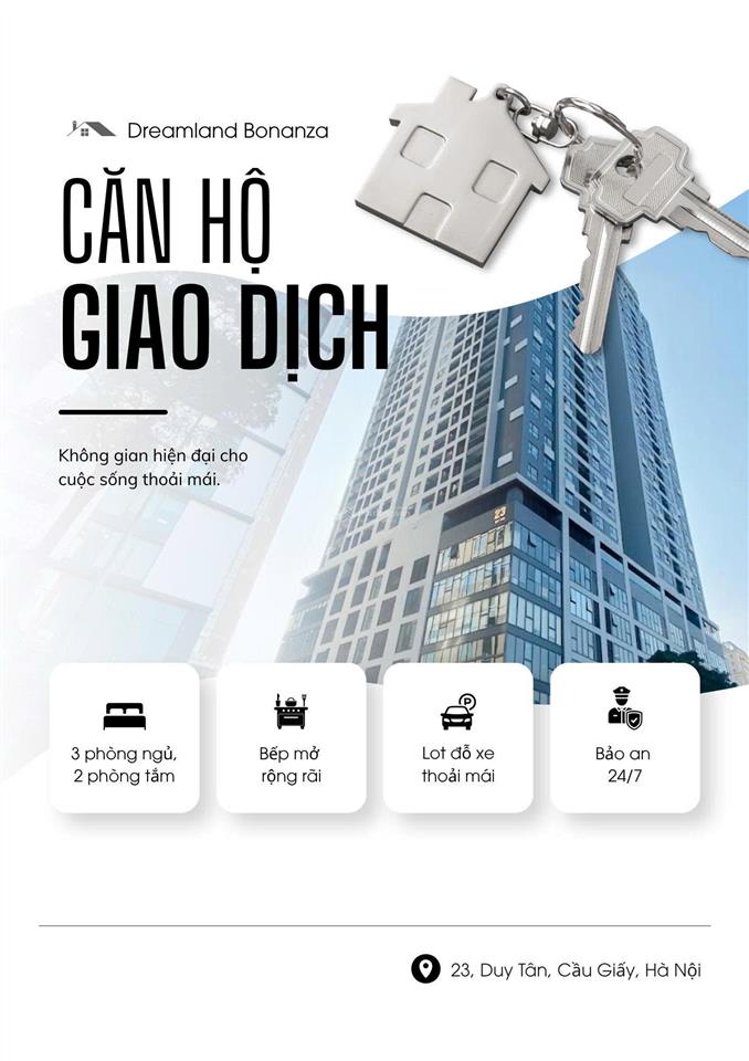 Chính chủ bán gấp căn 92m2 3pn 2wc full nt tại bonanza  23 duy tân  cầu giấy. giá nhỉnh 8 tỷ.
